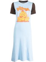 Charles Jeffrey Loverboy robe à imprimé graphique - Bleu - thumbnail