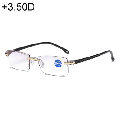 Montuurloze Anti Blue-ray Blue Film lenzen de bril +3.50D(Black)