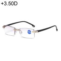 Montuurloze Anti Blue-ray Blue Film lenzen de bril +3.50D(Black)