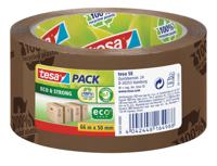 Tesapack eco & strong ecoLogo, ft 50 mm x 66 m, PVC, bruin Tesapack eco & strong ecoLogo, ft 50 mm x 66 m, PVC, bruin