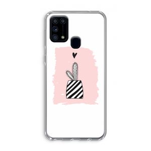 Zwart-wit cactus: Samsung Galaxy M31 Transparant Hoesje