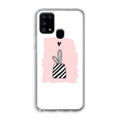 Zwart-wit cactus: Samsung Galaxy M31 Transparant Hoesje