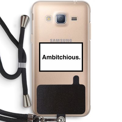 Ambitchious: Samsung Galaxy J3 (2016) Transparant Hoesje met koord