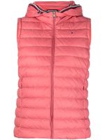 Tommy Hilfiger gilet zippé à logo brodé - Rose - thumbnail