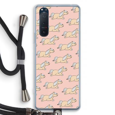 Ponys: Sony Xperia 5 II Transparant Hoesje met koord