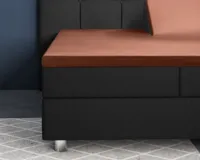 Primaviera Deluxe Splittopper Satijn Hoeslaken Bruin 180 x 220 cm