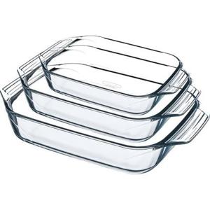 Pyrex - Irresistible Ovenschaal - Set van 3 Stuks - Glas - Pyrex