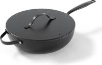 BE Living Wokpan met deksel ø 30 cm - keramische anti-aanbaklaag - PFAS-vrij - geschikt voor alle warmtebronnen - zwart