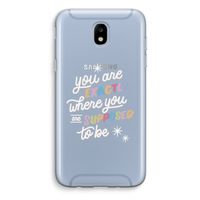 Right Place: Samsung Galaxy J5 (2017) Transparant Hoesje