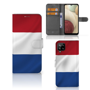 Samsung Galaxy A12 Bookstyle Case Nederlandse Vlag