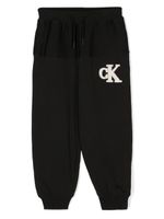 Calvin Klein Kids pantalon de jogging en coton à patch logo - Noir