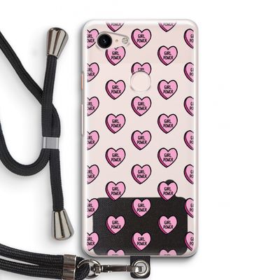 GIRL POWER: Pixel 3 Transparant Hoesje met koord