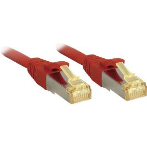 LINDY 47297 RJ45 Netwerkkabel, patchkabel CAT 6a (losse kabel CAT 7) S/FTP 7.50 m Rood Snagless 1 stuk(s)