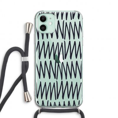 Marrakech Zigzag: iPhone 11 Transparant Hoesje met koord