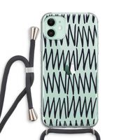 Marrakech Zigzag: iPhone 11 Transparant Hoesje met koord