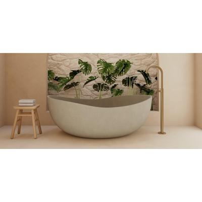 Ideavit Idea.sense vrijstaande badkuip - 160x97.5x58cm - incl. pup-up afvoer - beton D1 290337-D1