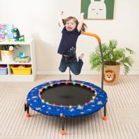 Φ92 cm Kindertrampoline Gevoerde Veiligheidshandgreep voor Kinderen met Led-Verlichting Ronde Springmat en Beschermhoes