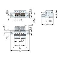 WAGO 2734-104/031-000 Female behuizing (kabel) 2734 Totaal aantal polen: 4 Rastermaat: 3.50 mm Inhoud: 50 stuk(s)