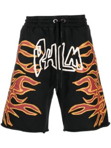 Palm Angels short à logo Graffiti Flames - Noir