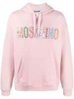 Moschino hoodie à lien de resserrage - Rose