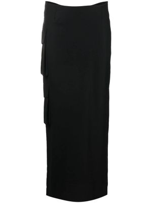 Aya Muse jupe longue Stok à poches cargo - Noir