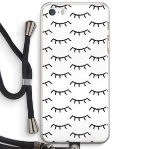 Wimpers: iPhone 5 / 5S / SE Transparant Hoesje met koord