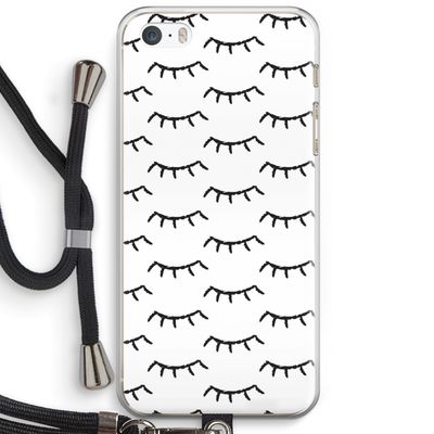 Wimpers: iPhone 5 / 5S / SE Transparant Hoesje met koord