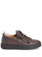 Giuseppe Zanotti baskets Nicki à détails de zips - Marron