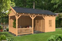 Lariks/Douglas Overkapping Hamar XL type 7 blank 990x445 cm- Zadeldak- Onbehandeld lariks Douglas hout- Tuindeco Lariks/Douglas Overkapping Hamar XL type 7 blank 990x445 cm- Zadeldak- Onbehandeld lariks Douglas hout- Tuindeco