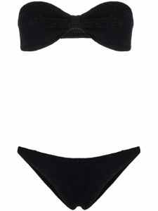 Hunza G bikini bandeau Jean à effet froissé - Noir