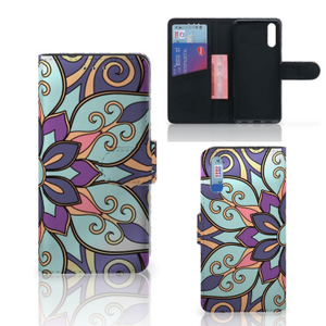 Huawei P20 Hoesje Purple Flower