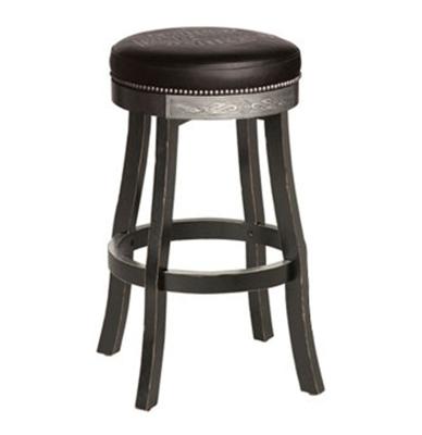 Harley-Davidson Bar & Shield Flames Barkruk Met Vintage Zwarte Afwerking