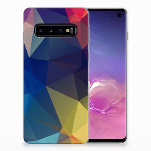 Samsung Galaxy S10 TPU Hoesje Polygon Dark