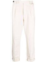 Brunello Cucinelli pantalon en coton fuselé à pinces - Tons neutres