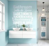 Verschillende talen badkamer sticker