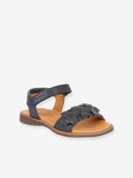 Leren sandalen voor meisjes LORE FLOWERS FRODDO donkerblauw