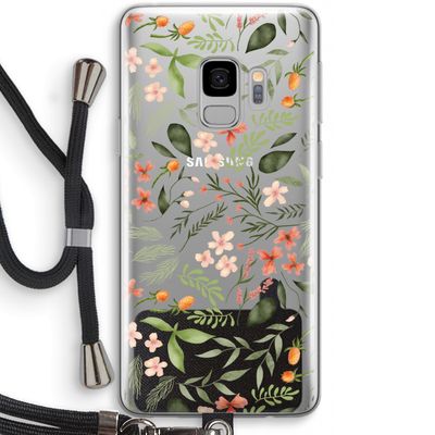 Sweet little flowers: Samsung Galaxy S9 Transparant Hoesje met koord