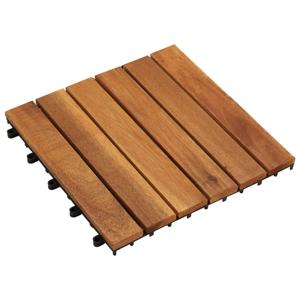 VidaXL Terrastegels acaciahout 30 x 30 cm verticaal patroon (10 stuks)