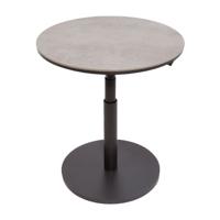 Padroni verstelbare bijzettafel midnight grey keramiek dia. 59 cm - Oosterik home