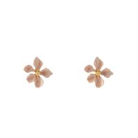 Day&Eve Oorbellen Enamel Flower Pink | Goud