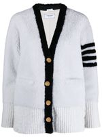 Thom Browne cardigan à détails 4 bandes signature - Blanc - thumbnail