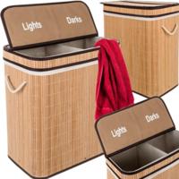 Ruhhy Wasmand dubbel - bamboe - 100 liter - lichte en donkere was