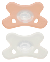 Difrax Fopspeen Natural Siliconen 0-6 Maanden Blossom/White