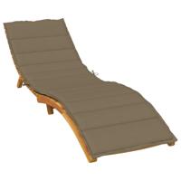 VidaXL Ligbedkussen 200x50x4 cm stof gemêleerd taupe