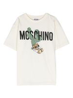 Moschino Kids t-shirt en coton à imprimé Teddy Bear - Blanc