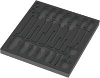 Wera 9810 Schuimrubberen inzetstuk voor schroevendraaiers Set 1, zonder gereedschap, 344 x 30 x 392 mm - 05137310001
