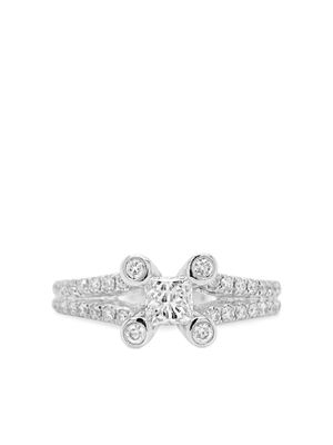 HYT Jewelry bague en or blanc 18ct pavée de diamants - Argent