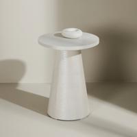 Nohr Ronde Bijzettafel 'Mikeisha' 35cm, kleur Glossy Wit