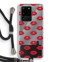 Lips: Samsung Galaxy S20 Ultra Transparant Hoesje met koord