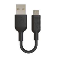 USB-kabel Muvit for Change Zwart 20 cm